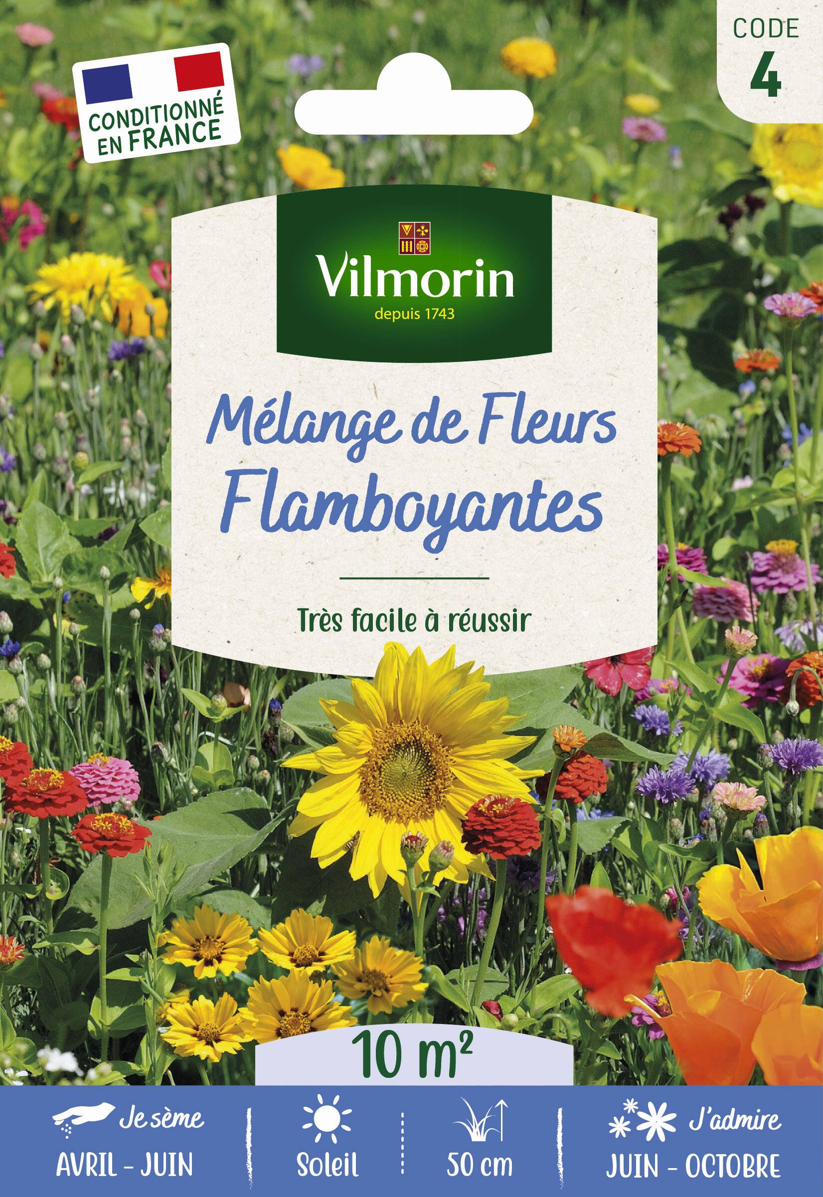 Vilmorin - Mélange flamboyant grand modèle série 4 sachet graines 20 g - Vilmorin - Image 4