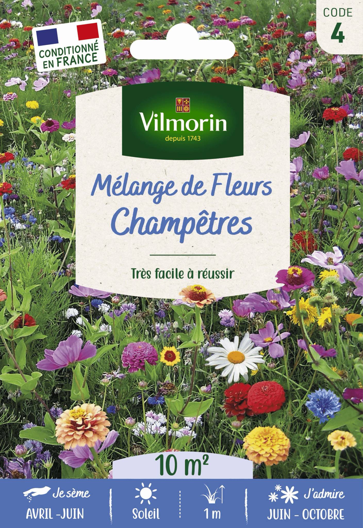 Vilmorin - Mélange champêtre grand modèle série 4 sachet graines 20 g - Vilmorin - Image 1