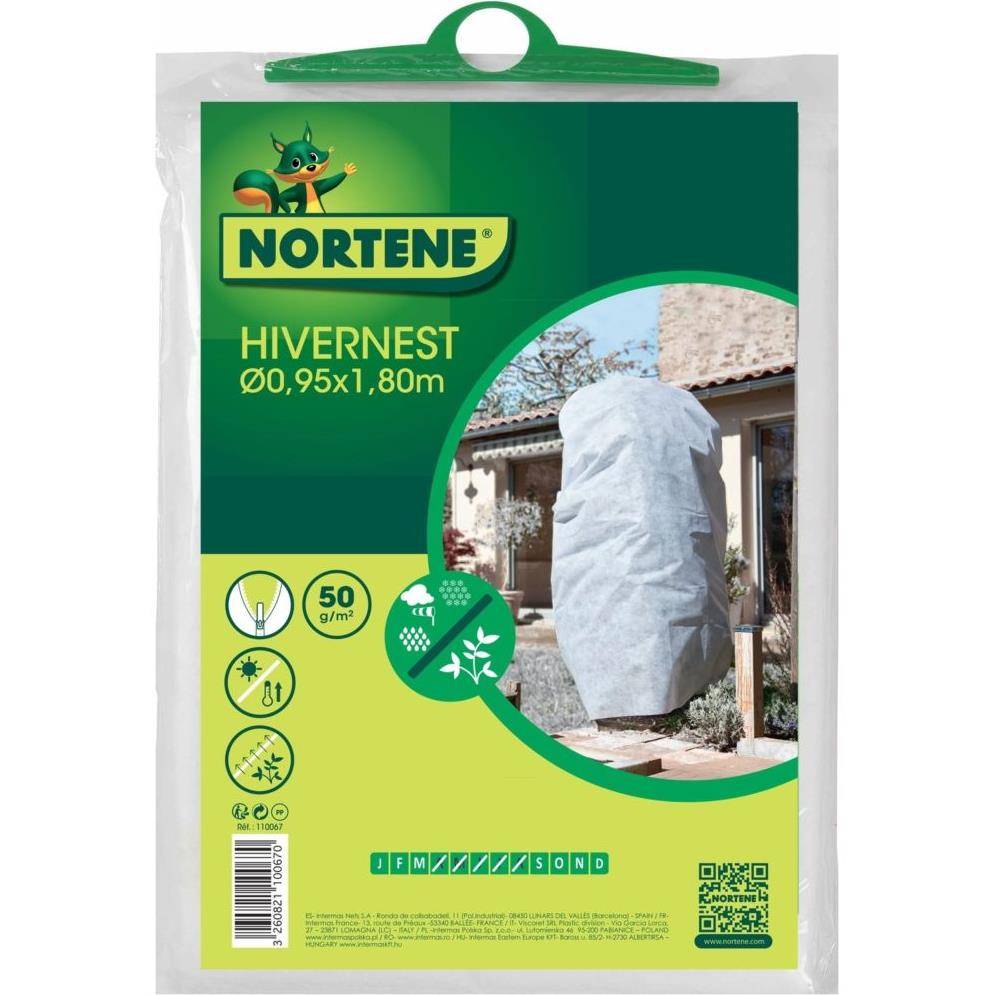 Nortène - Funda de invierno con cremallera Hivernest Ø 0,95 x H.1,80 m 50 g/m² - Nortene - Imagen 2