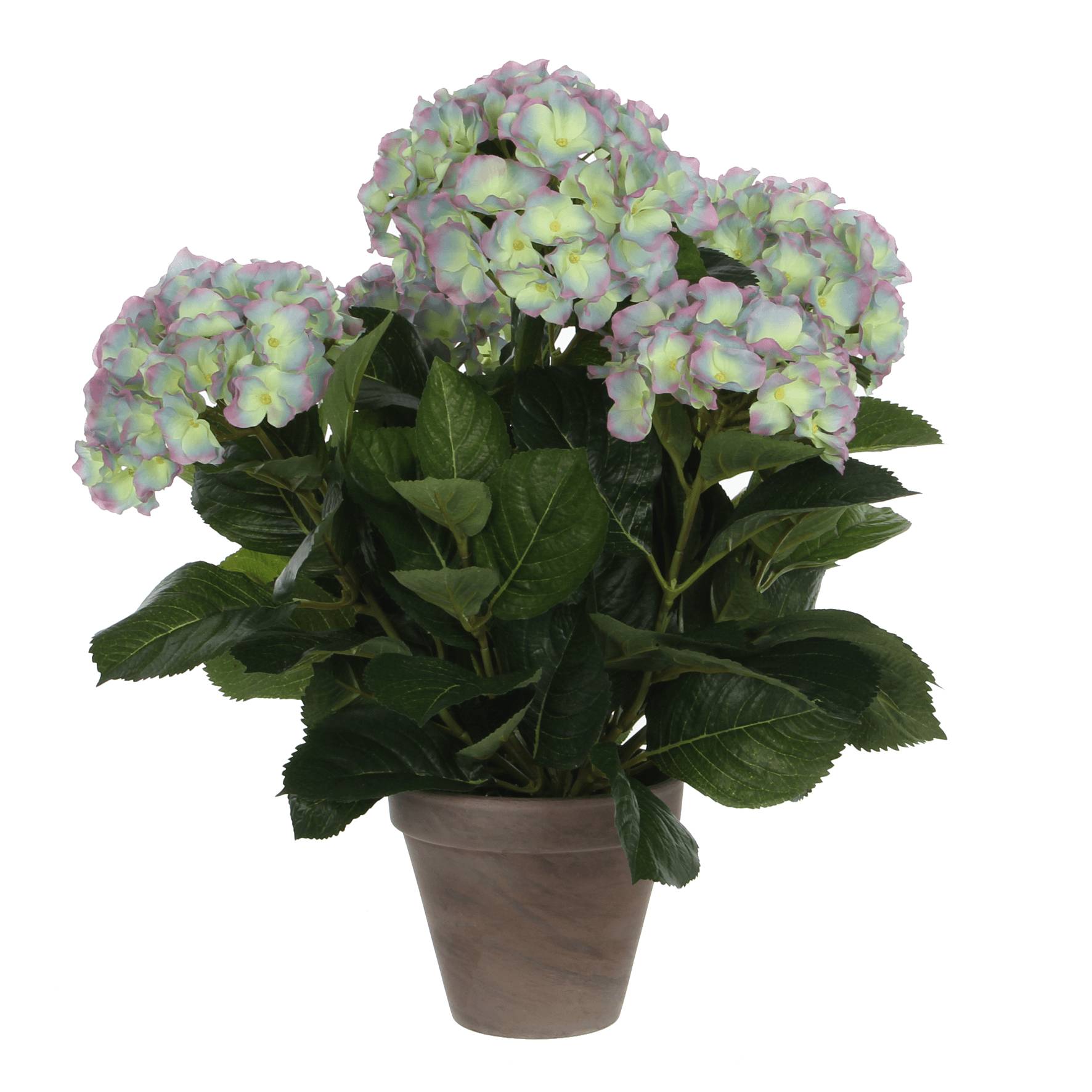 Mica Decorations - Hortensia violet clair artificiel en pot H.45 x Ø 45 cm