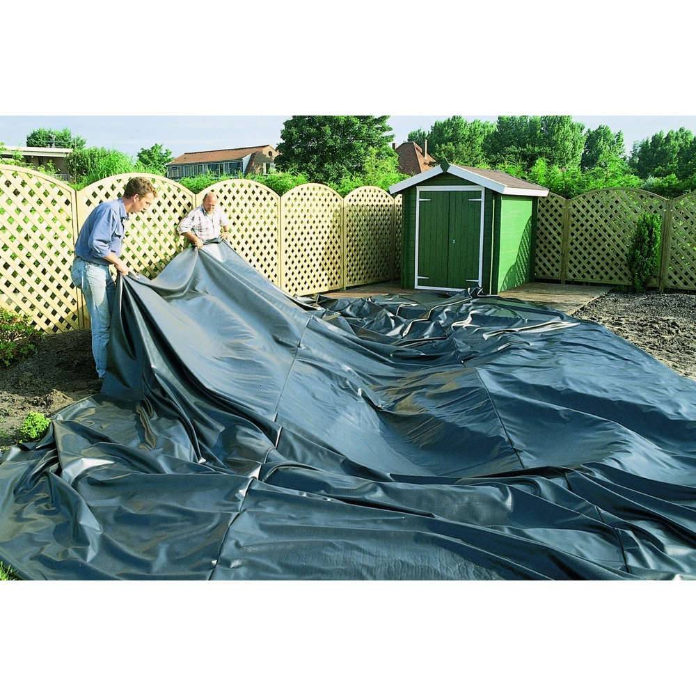 Bâche pour bassin 0.5mm PVC noir 2x50m - Découpe au m² – Ubbink - Image 4