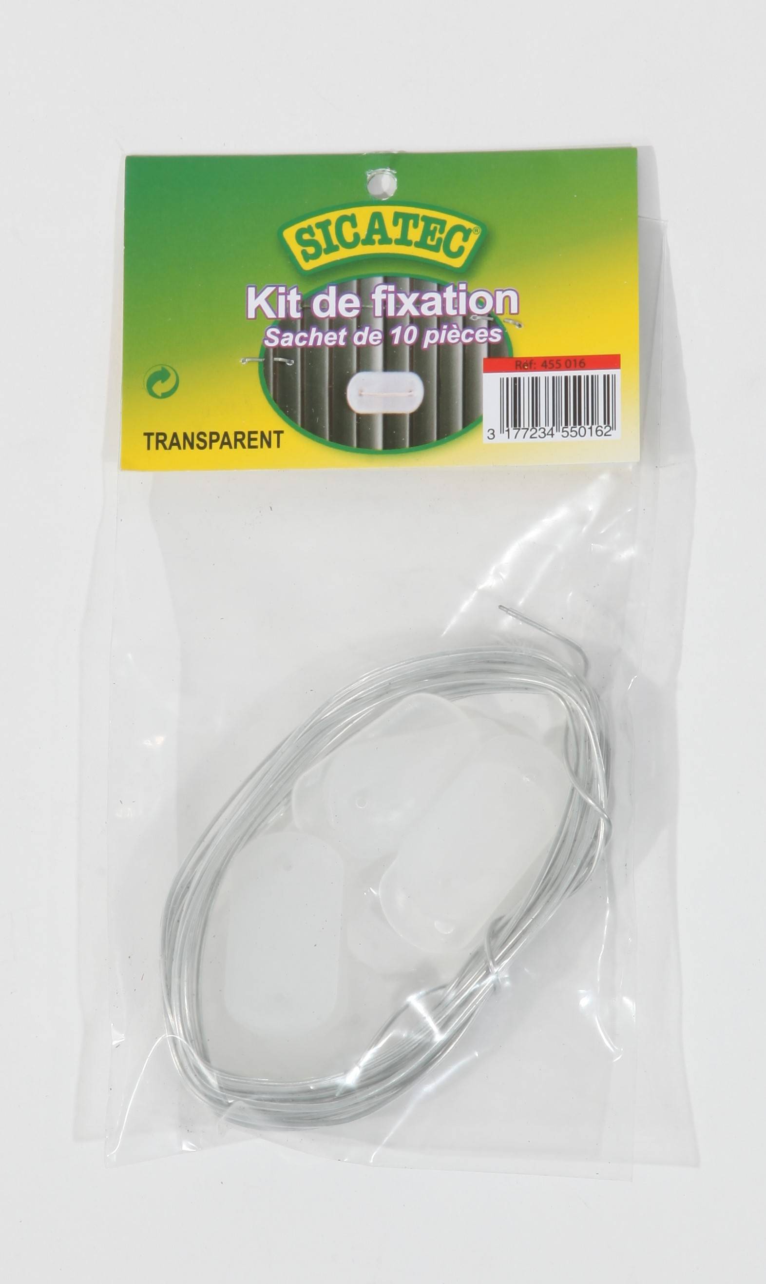 Sicatec - Kit de fixation transparent - L.10 x l.2 x H.1 cm - Imagen 1