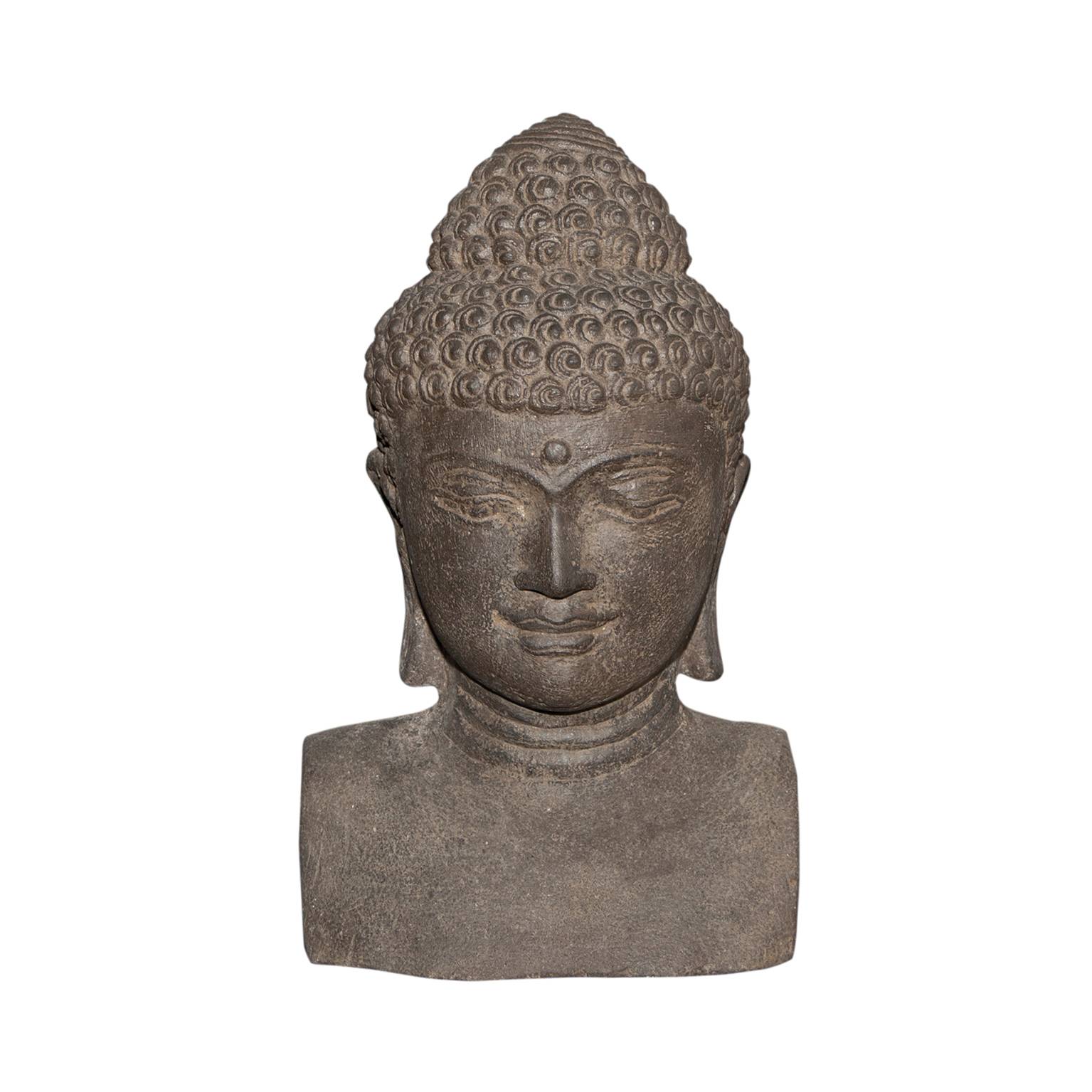 Décoriale - Estatua busto buda L.18 x l.14 x H.31 cm - Imagen 4