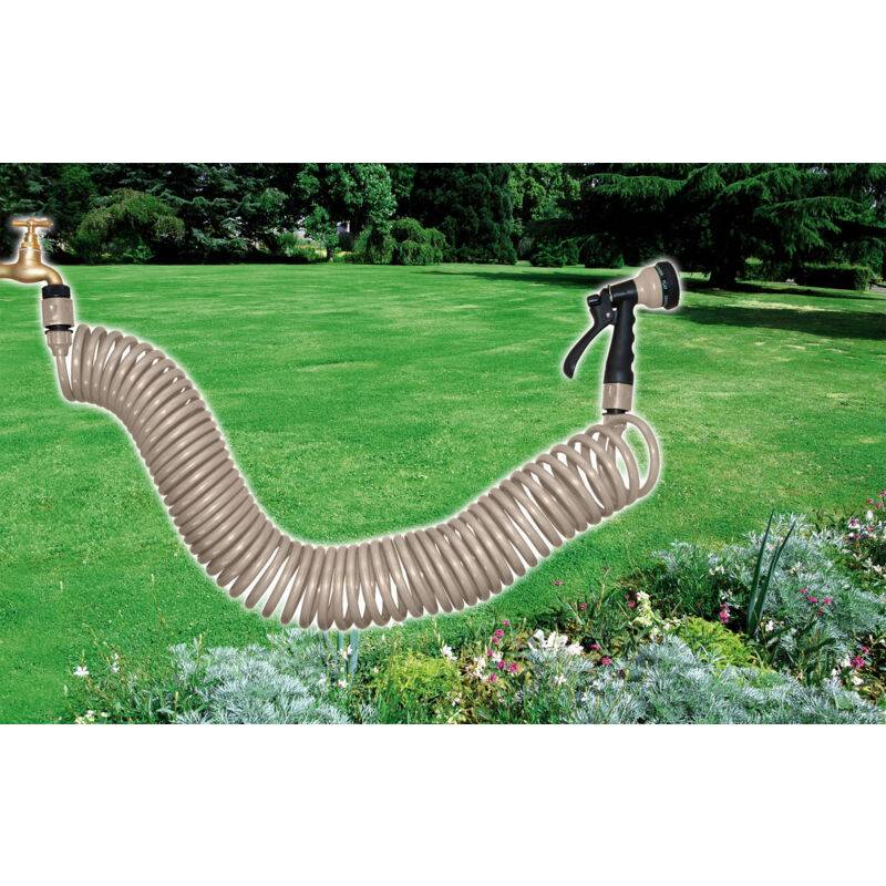 Jardibric - Tuyau serpentin Pistolet 7 jets Vert anis 15 m JARDIBRIC - Image 5