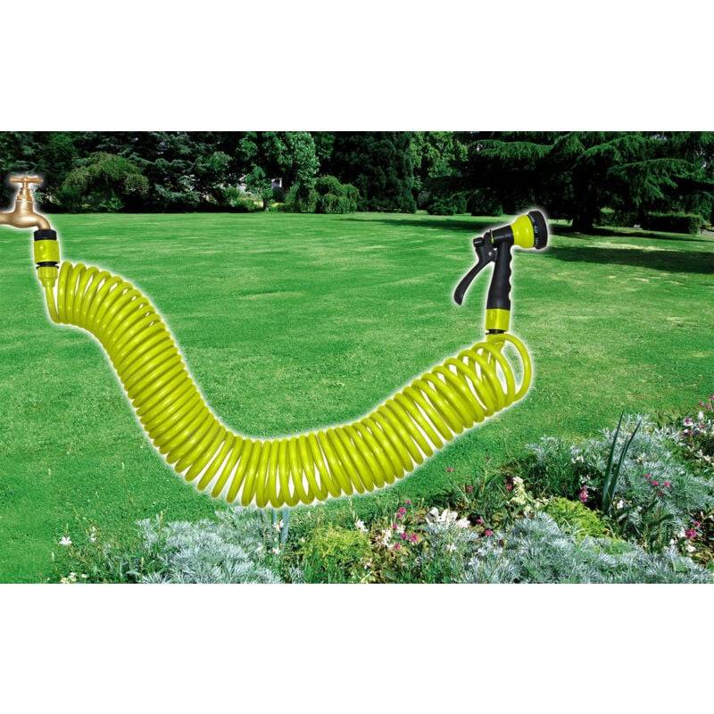 Jardibric - Tuyau serpentin Pistolet 7 jets Vert anis 15 m JARDIBRIC - Image 2
