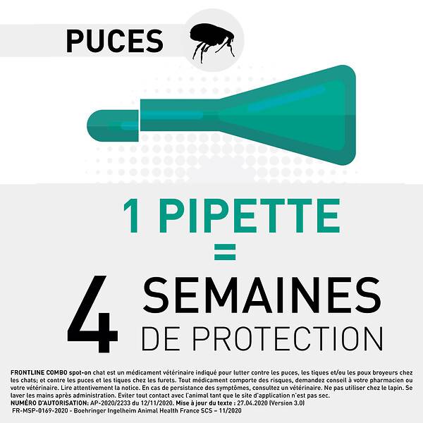 Pipettes Antiparasitaires Chat - FRONTLINE Combo - Image 3