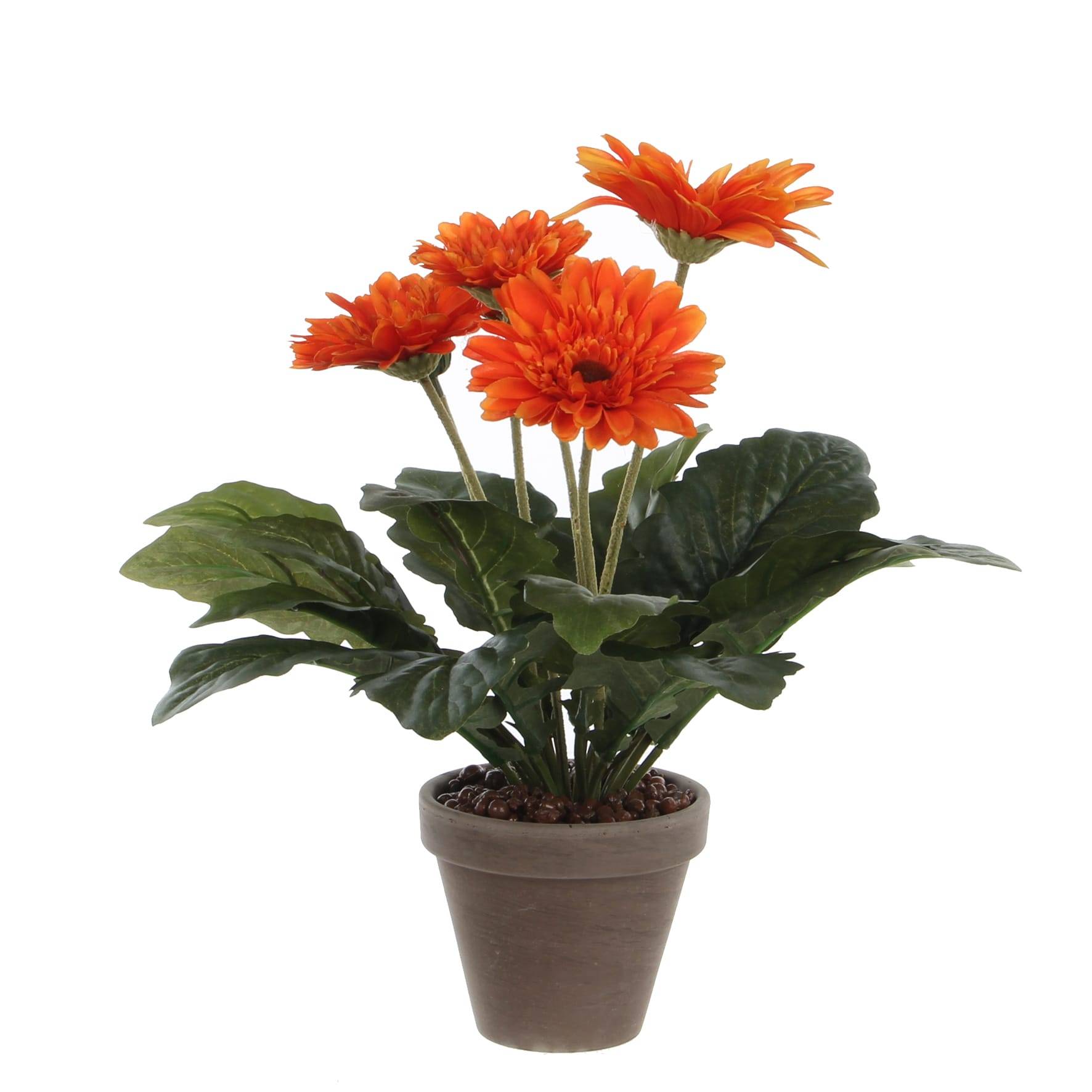 Mica Decorations - Gerbera artificiel polyester orange MICA