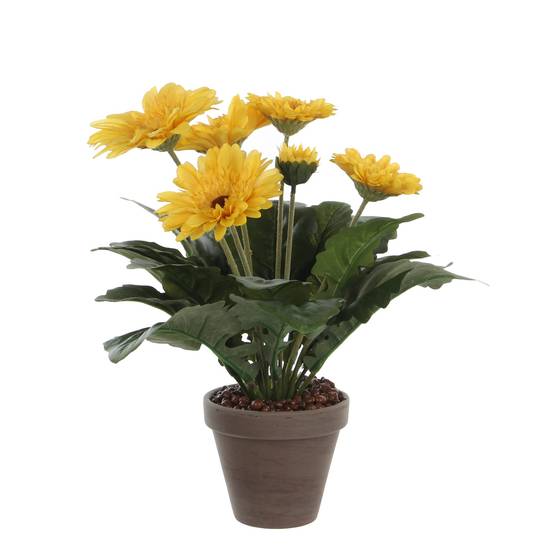 Gerbera Artificiel Polyester Jaune – MICA - Image 1