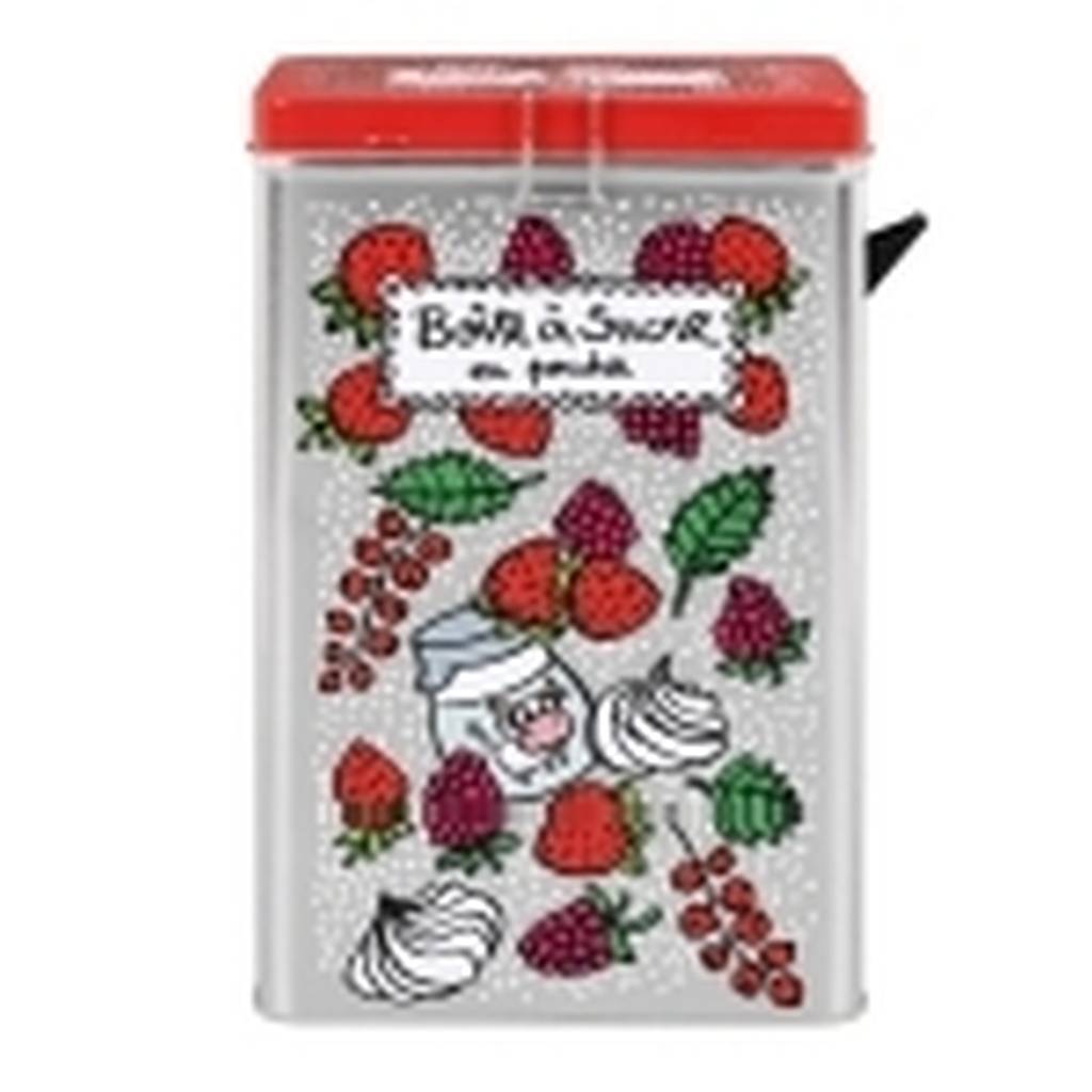 Derrière la Porte - Boite à sucre en poudre avec bec verseur - rouge