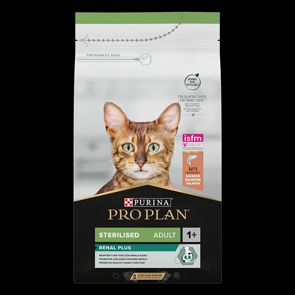 Purina Pro Plan - Croquettes chat Adulte Stérilisé RENAL PLUS Saumon 1,5kg - PRO PLAN - Imagen 5