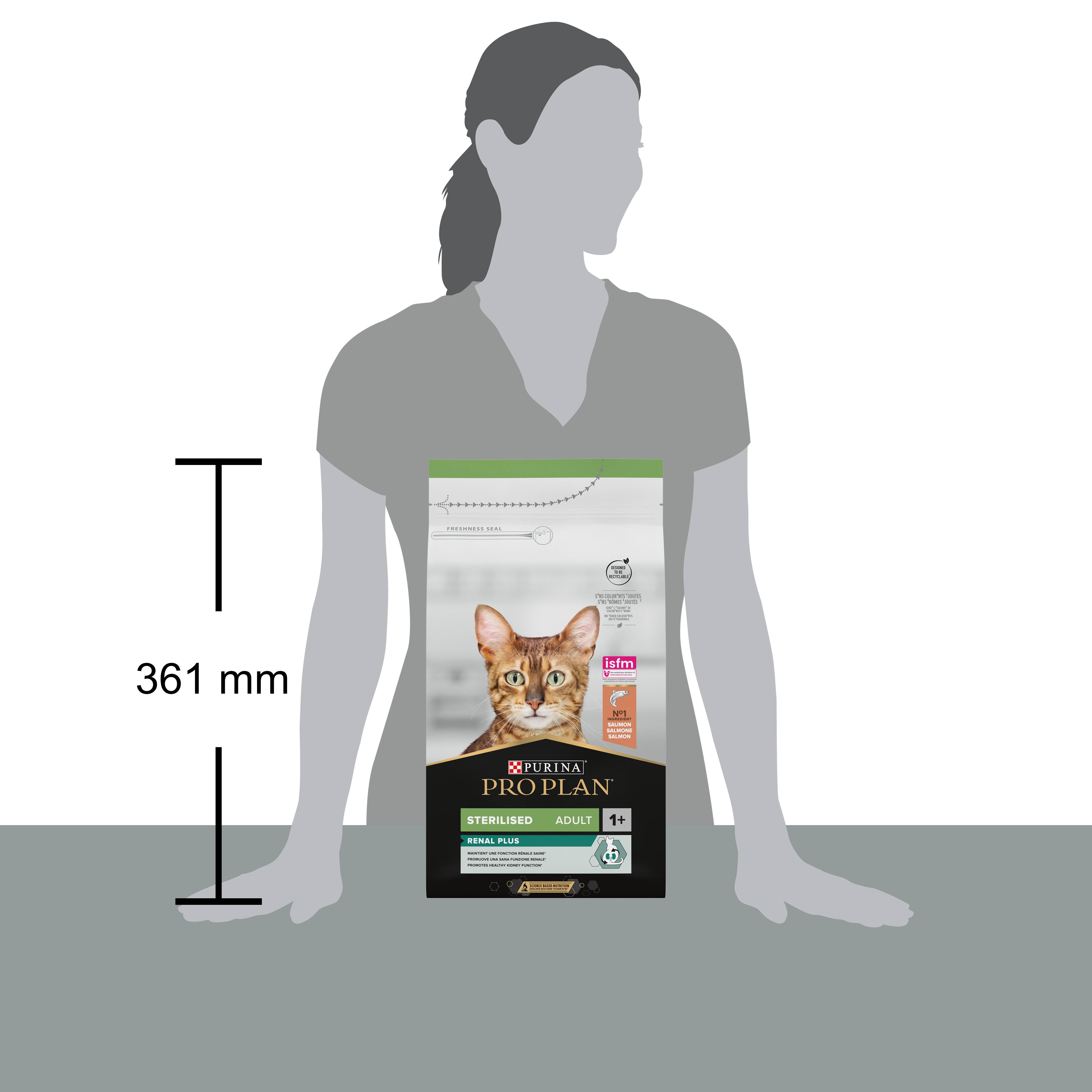 Purina Pro Plan - Croquettes chat Adulte Stérilisé RENAL PLUS Saumon 1,5kg - PRO PLAN - Imagen 10