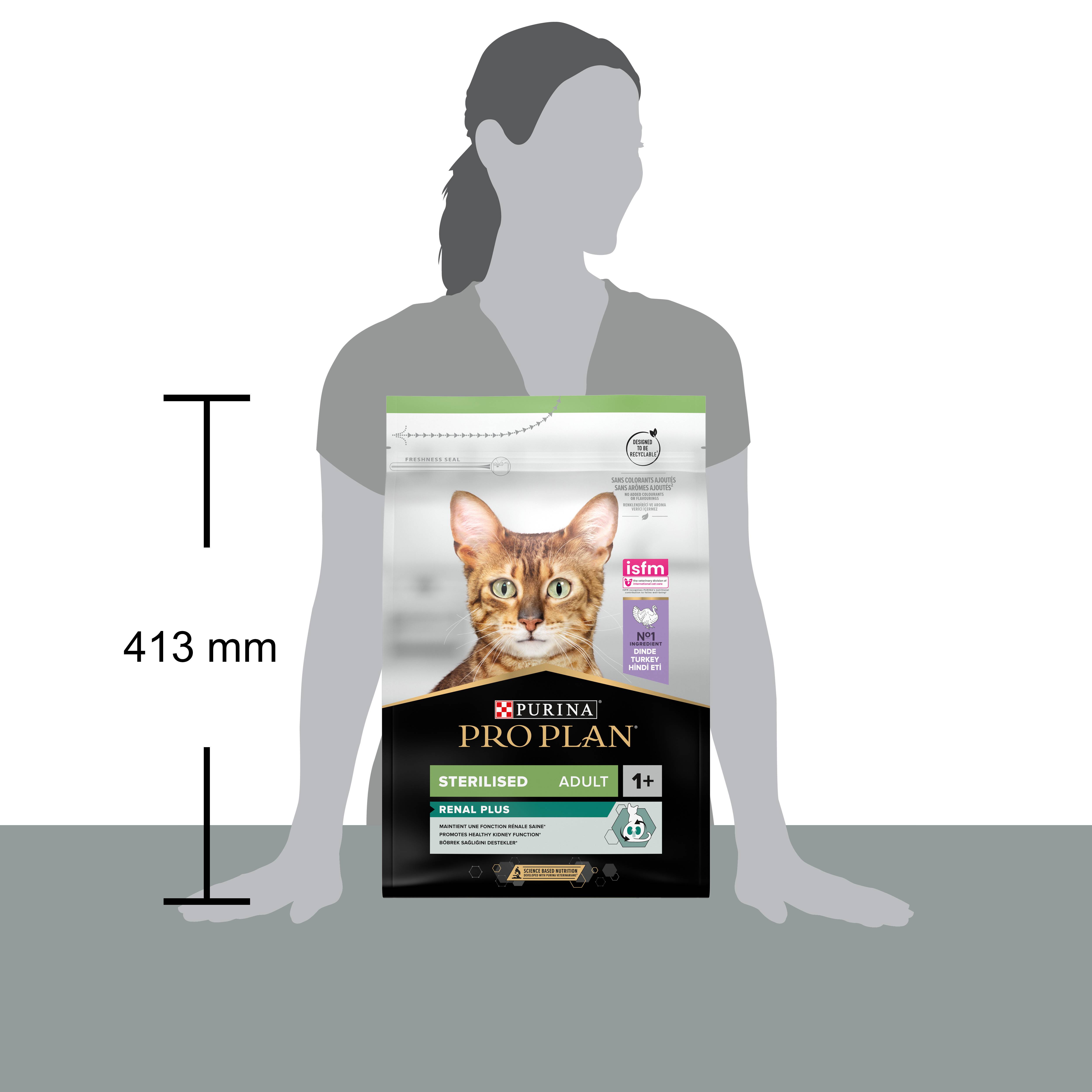 Purina Pro Plan - Croquetas gato Adulto Esterilizado Renal Plus Pavo 3 kg - PRO PLAN - Imagen 3