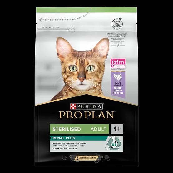 Purina Pro Plan - Croquettes chat Adulte Stérilisé Renal Plus Dinde 3 kg - PRO PLAN - Image 6