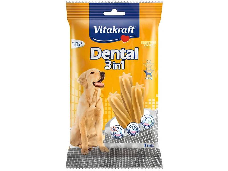 Bâtonnets à mâcher Dental 3 en 1 M 180g – VITAKRAFT - Imagen 1