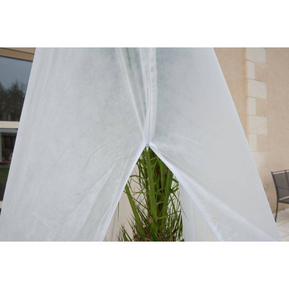 Nortène - Voile hivernage zip Hiverzip 50 g/m² D.1,25xH.1,80m-Lot de 2