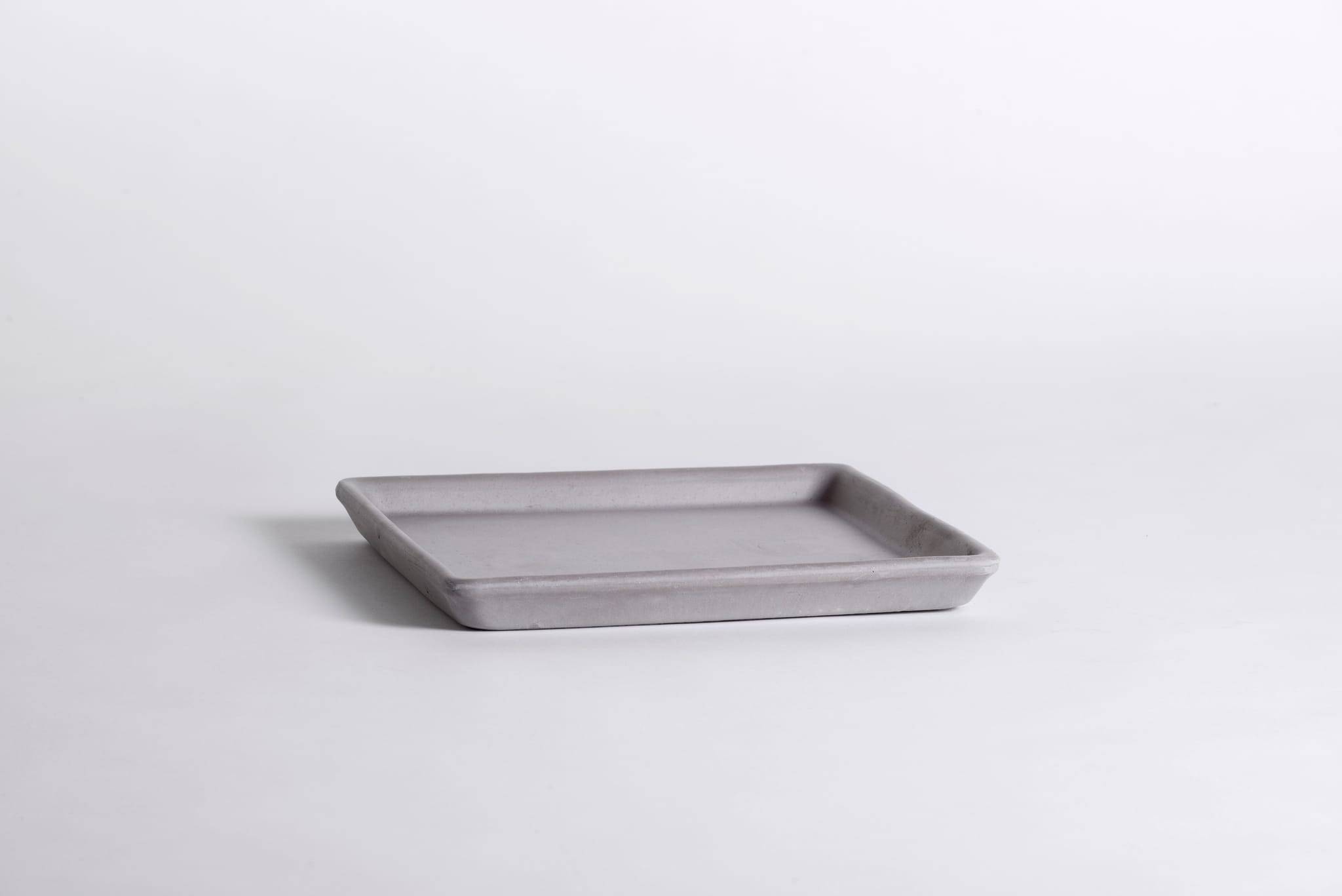 Goicoechea - Soucoupe carrée Terre Cuite Grise – GOICOECHEA - Imagen 1