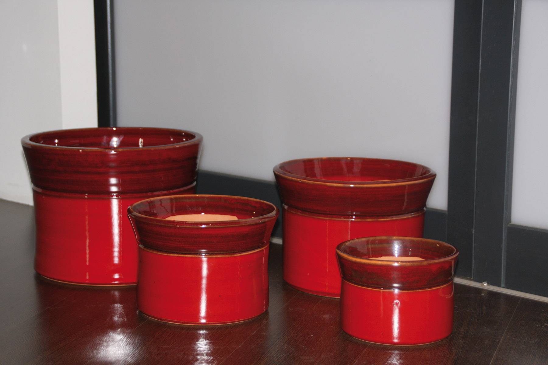 Les Poteries d'Albi - Pot Morei coloris Bois de Santal Ø 20 x H. 14 cm
