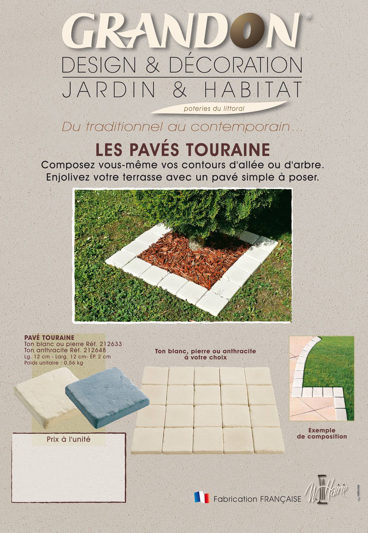 W Hairie Grandon - Pavé Touraine décoratif - GRANDON - Imagen 2