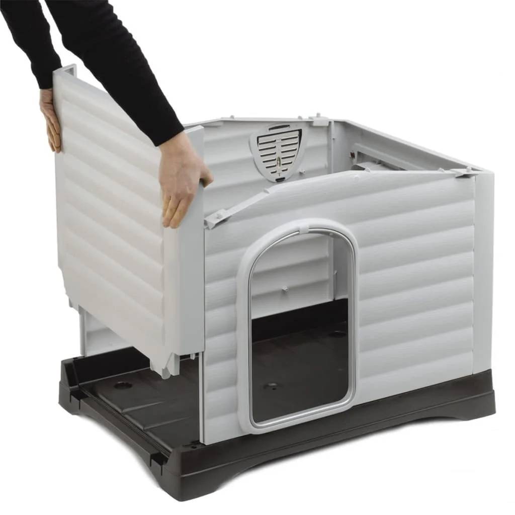 Ferplast - Niche pour Chiens Plastique Gris - FERPLAST - Imagen 2
