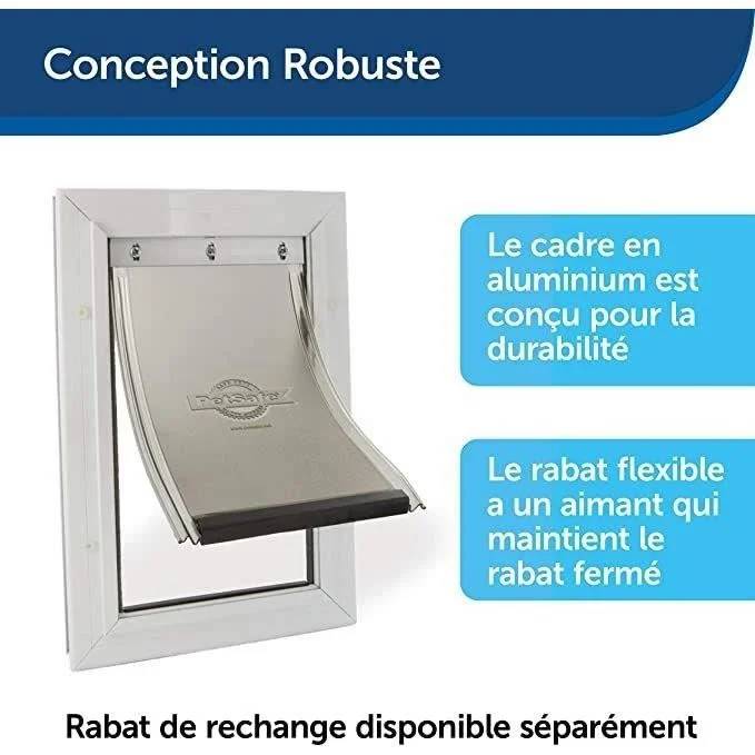 Petsafe - Porte Staywell® cadre aluminium blanc -7kg - L.31 x l.21 x H.7 cm - Image 5