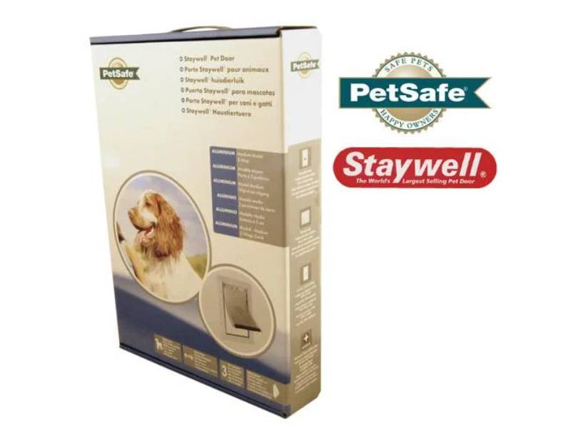 Petsafe - Porte Staywell® cadre aluminium blanc -7kg - L.31 x l.21 x H.7 cm - Image 10