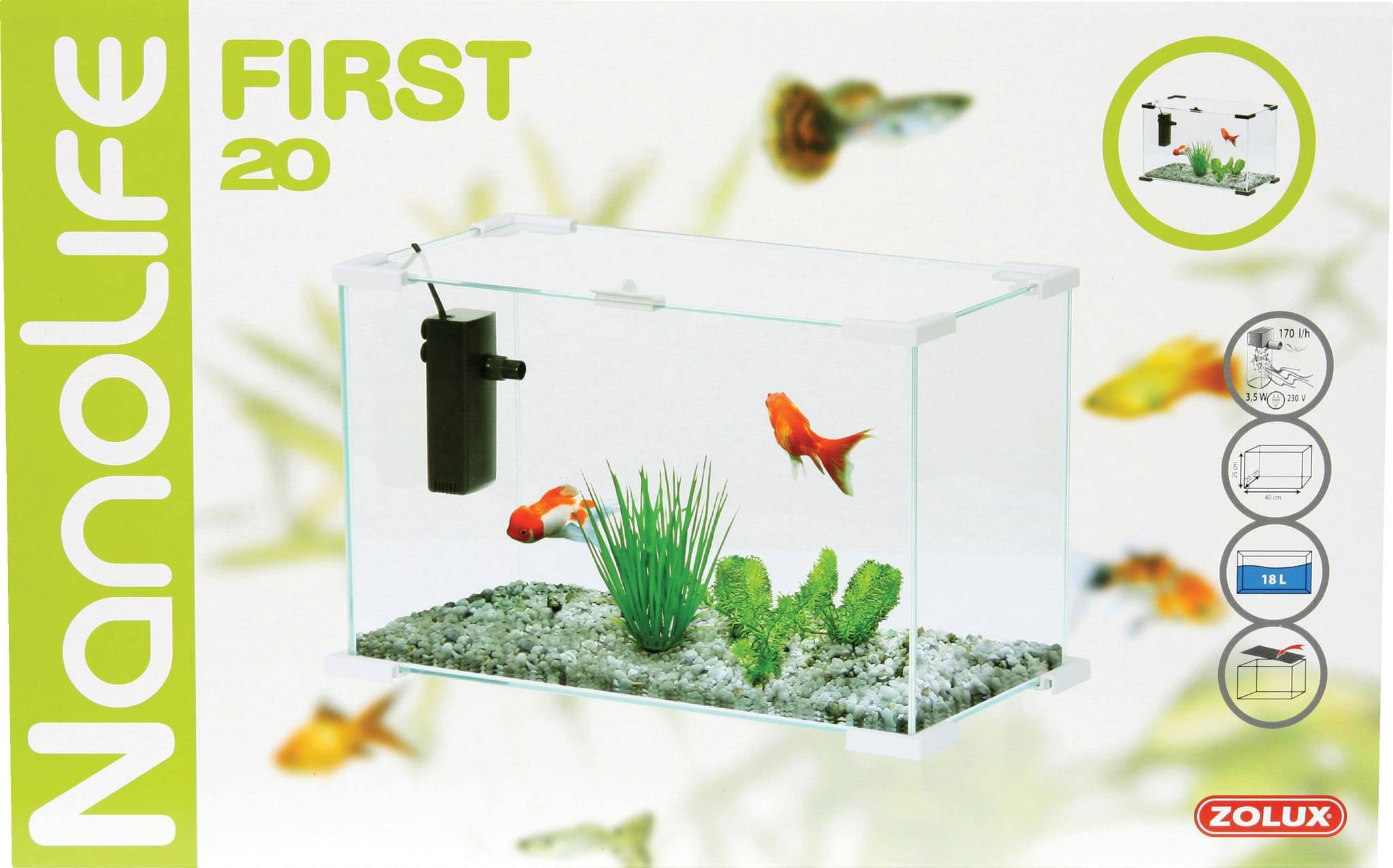 Zolux - Nanolife First 20 - Negro - L.40 x l.20,8 x H.25,6 cm - Imagen 2