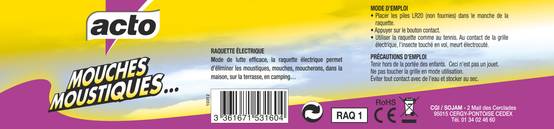 Acto - Raquette Électrique ACTO - Image 2