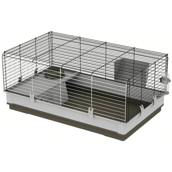 Cage Krolik pour lapins acier et plastique vert L.100 l.60 H.50 cm - Ferplast - Image 1