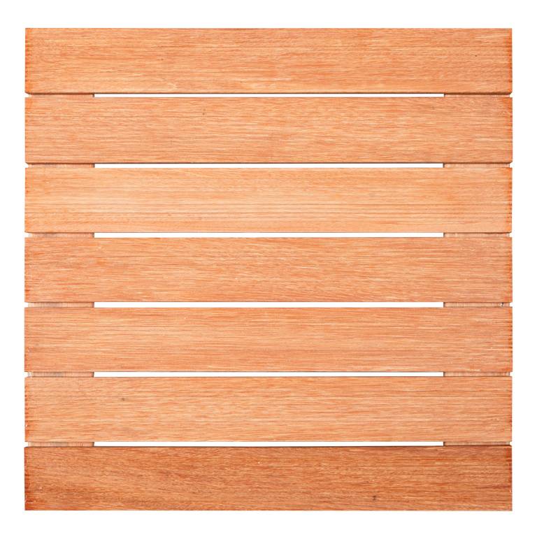 Hillhout - Dalle de terrasse rainurée en bangkirai d'Indonésie L50 x l50 cm