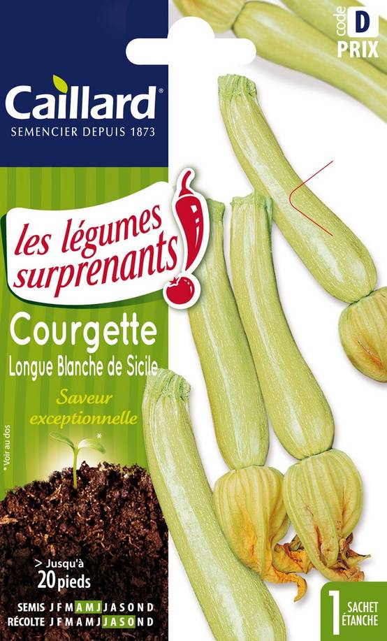 Caillard - Courgette Lungo Bianco Graines - CAILLARD