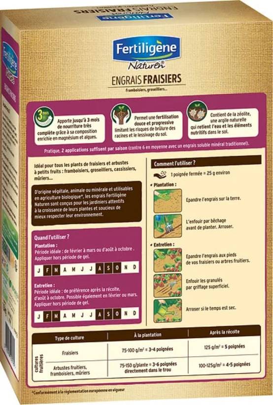 Naturen - Engrais fraisiers arbustes petits fruits 1,5 kg - NATUREN