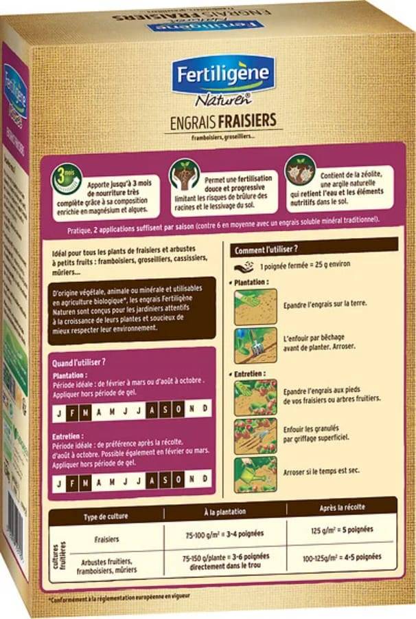 Naturen - Engrais fraisiers arbustes petits fruits 1,5 kg - NATUREN