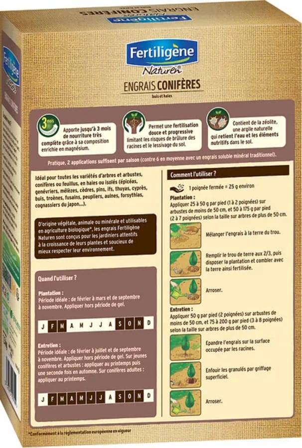 Naturen - Fertilizante coníferas boj fertilizante organo-mineral 1,5 kg – NATUR - Imagen 3
