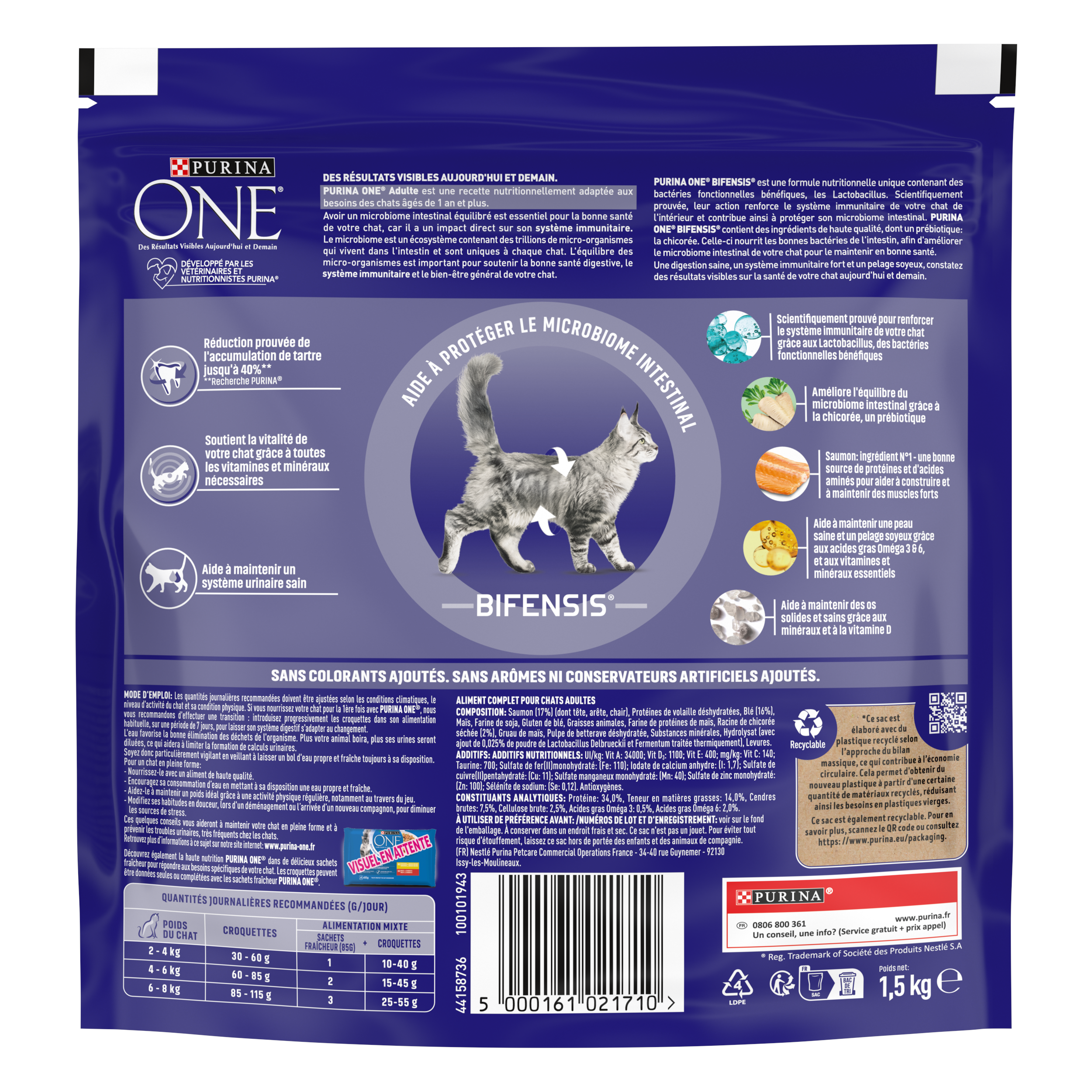 Purina One - Croquettes chat Adulte au Saumon et aux Céréales Complètes 1,5 kg - PURINA ONE - Image 6
