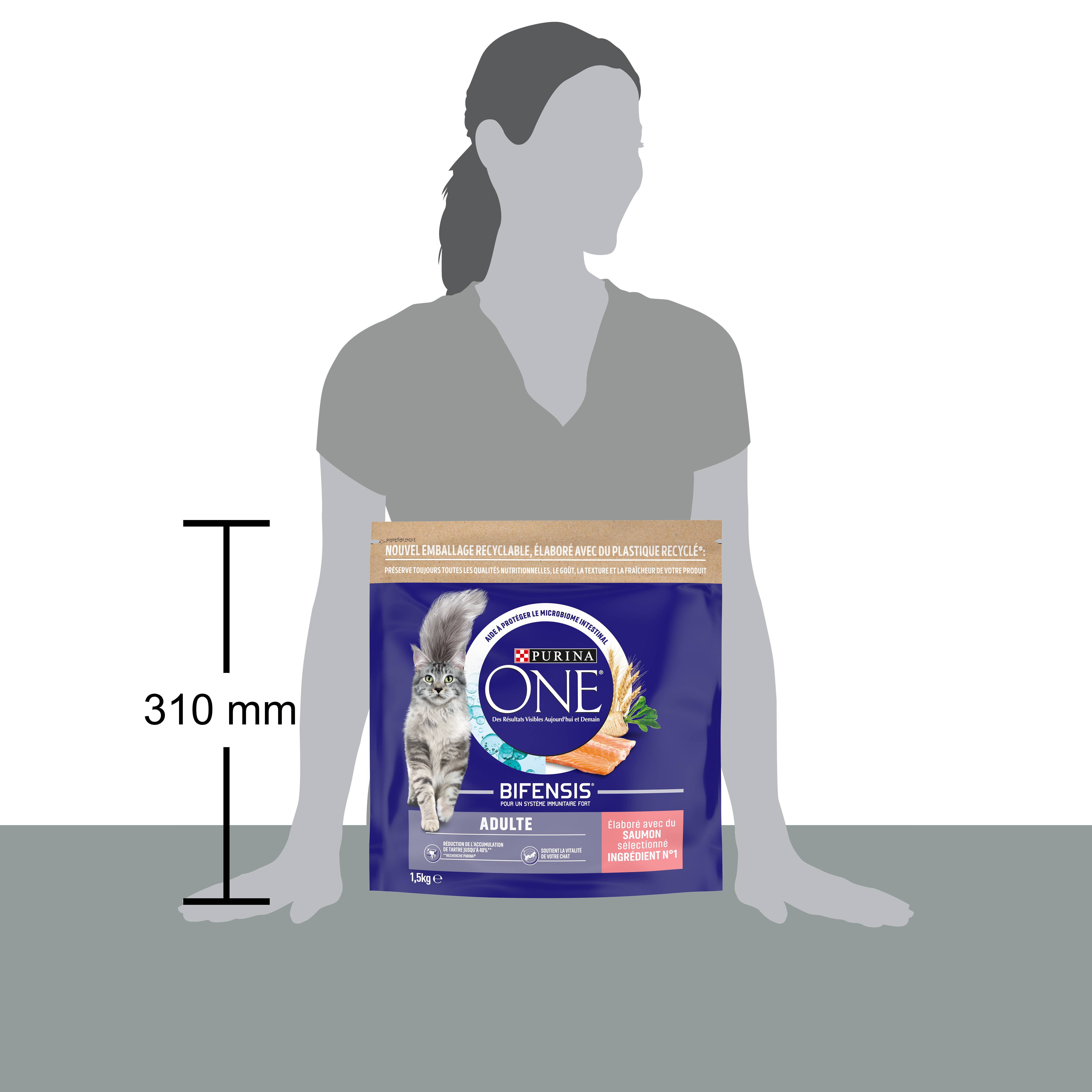 Purina One - Croquettes chat Adulte au Saumon et aux Céréales Complètes 1,5 kg - PURINA ONE - Image 8