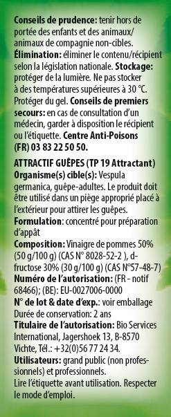 BSI - Attractif appât piège à guêpes – BSI - Imagen 2