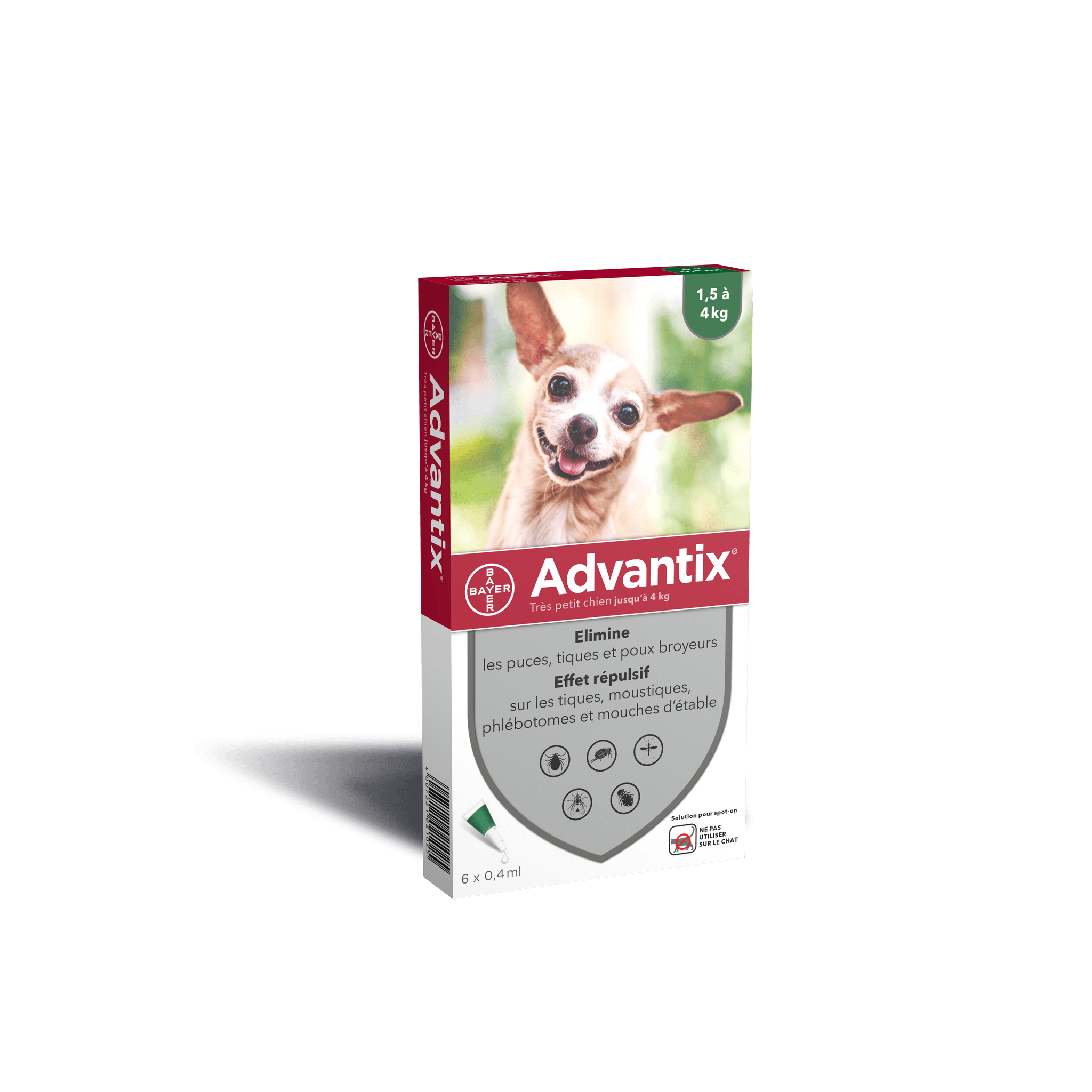 Advantix - Advantix - Traitement antiparasitaire très petit chien 6 pipettes