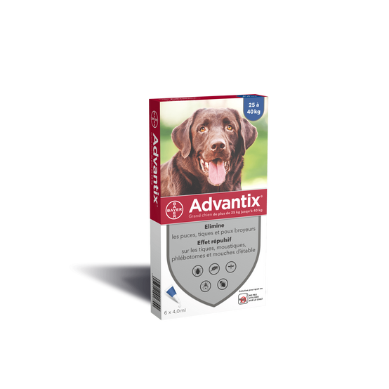 Advantix - Advantix - Traitement antiparasitaire chien moyen 6 pipettes