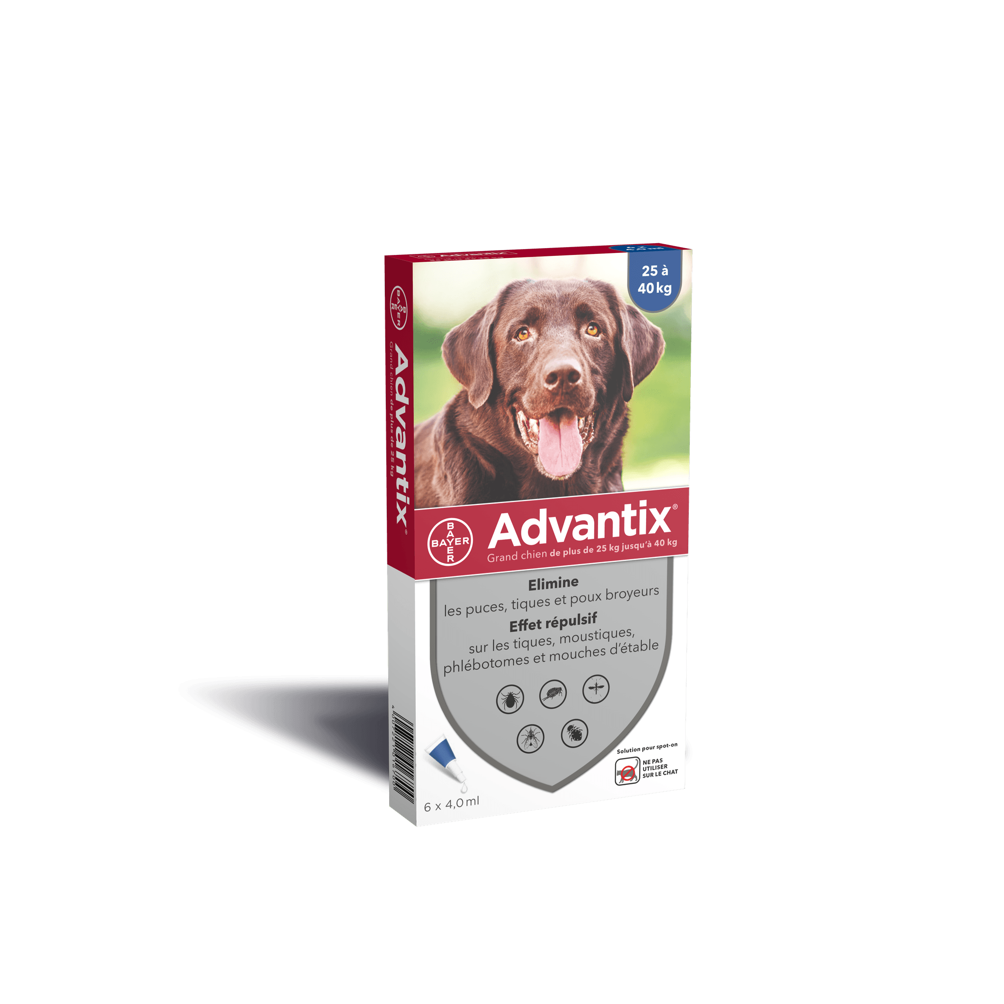 Advantix - Advantix - Traitement antiparasitaire chien moyen 6 pipettes