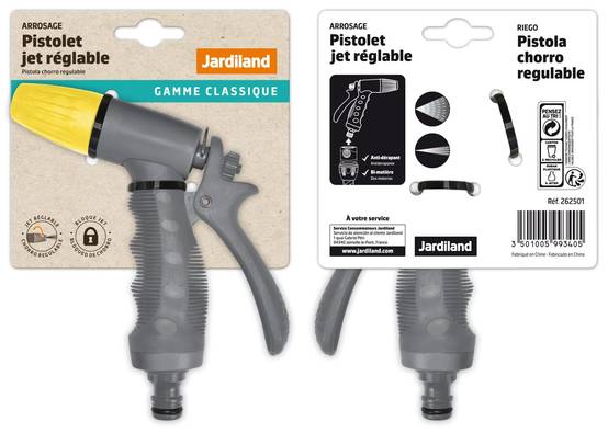 Pistolet d'arrosage plastique gaine jet réglable - Image 2