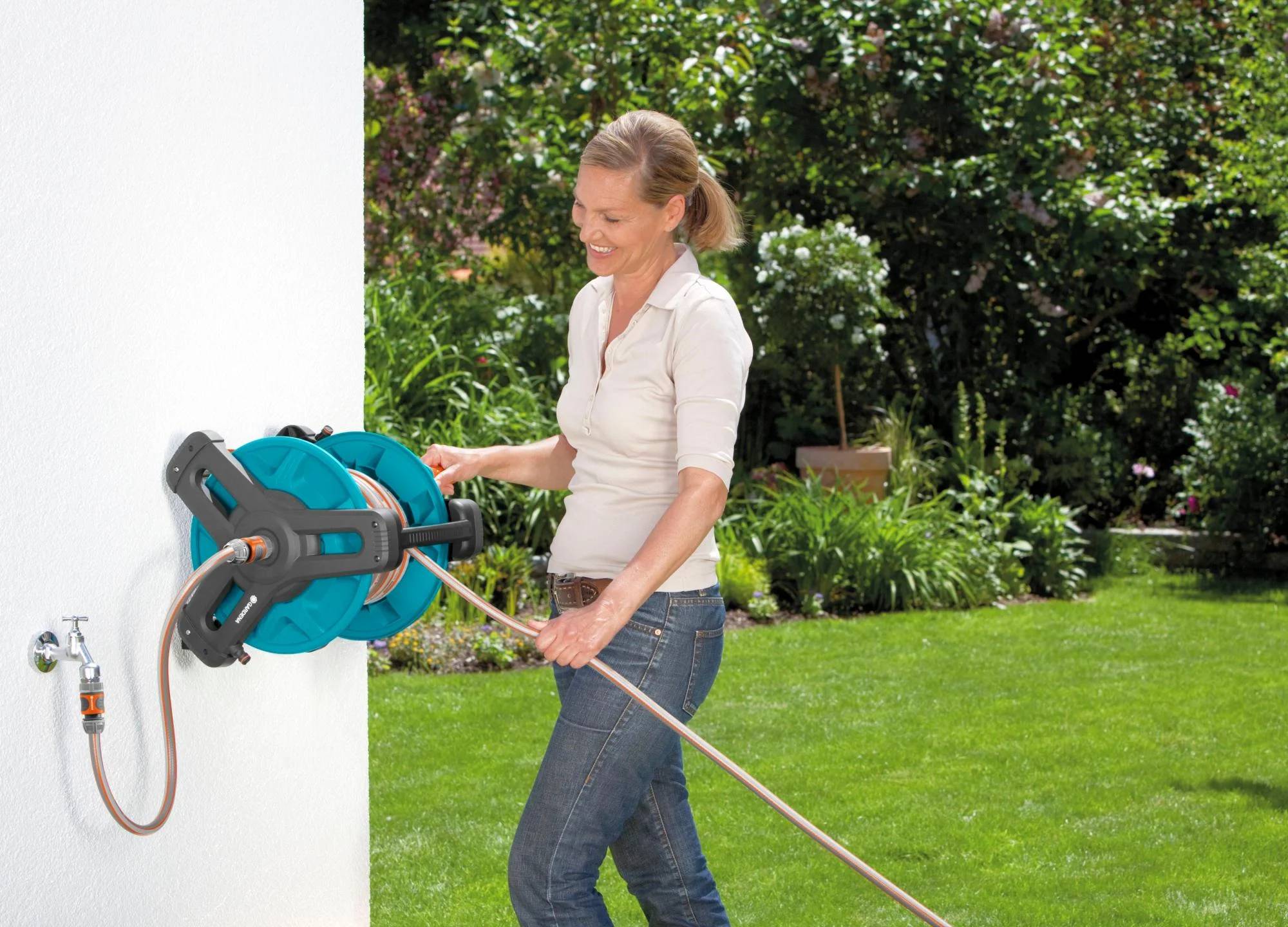 Gardena - Dévidoir Portable et Mural 20m Ø 13mm – GARDENA - Imagen 6