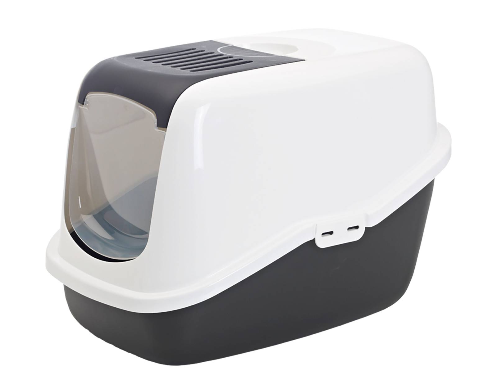 Savic - Maison de toilette Nestor blanc/noir L 56 x l 39 x H 38,5 cm - SAVIC - Image 1