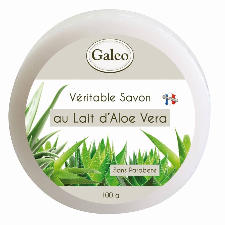 Galeo - Jabón redondo de leche de aloe 100 gr