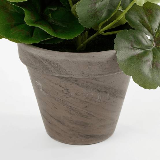 Mica Decorations - Géranium saumon artificiel en pot H.34 x Ø 20 cm - Image 7