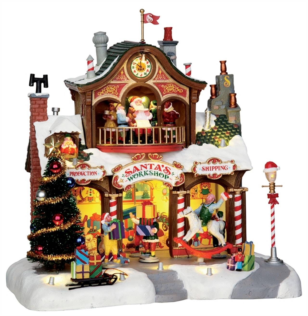 Lemax - Lemax - Le magasin du père Noël - L.25 x l.27,5 x H.27 cm