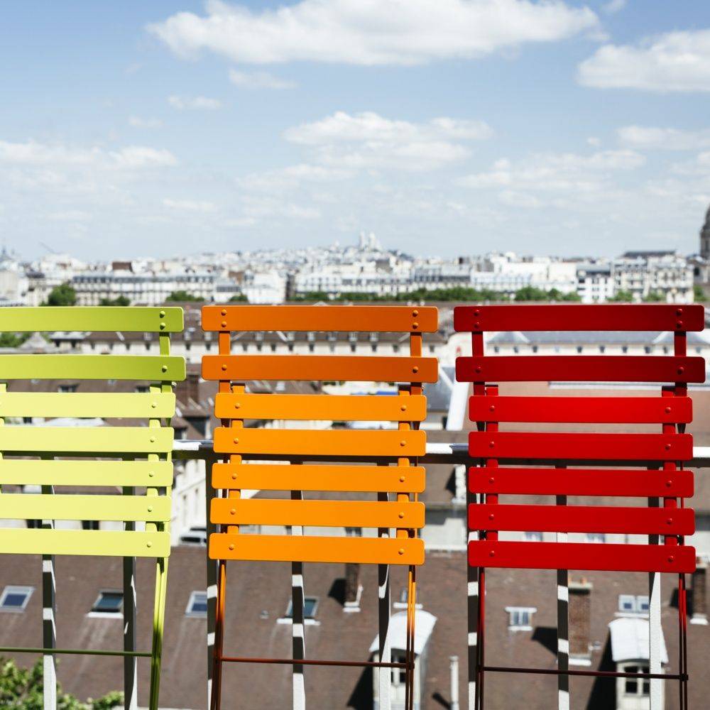 Fermob - Chaise de jardin pliante acier piment Bistro Fermob - Image 2