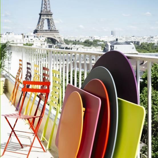Fermob - Chaise de jardin pliante acier piment Bistro Fermob - Image 5