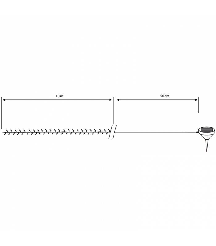 Blachere Illumination - Guirlande solaire avec 100 LEDS teint blanc pur L.10 m - Image 4