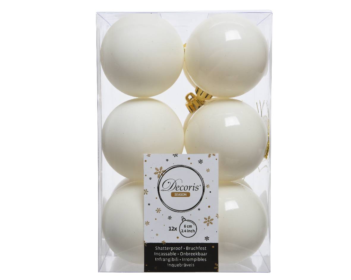 Bolas irrompibles dia6.00cm blanco lana