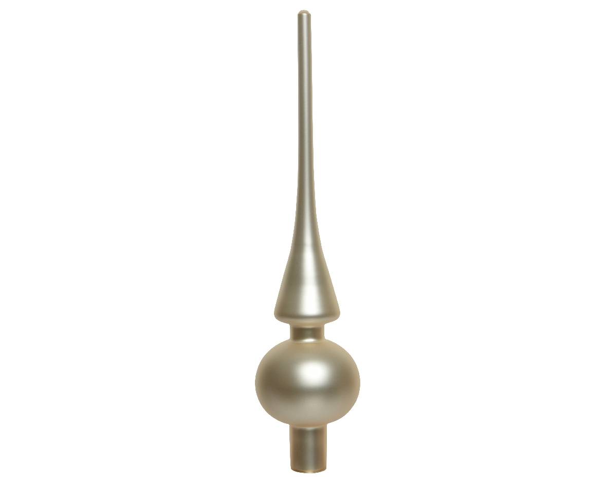 Decoris - Decoris - Cimier Pic en verre uni mat Perle - Ø.6 x H.26 cm
